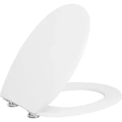 WC-Sitz Tacutu weiß, Softclose, aus Duroplast,Edelstahlscharnier Evenes