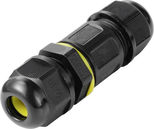 TRU COMPONENTS Kabelverbinder IP68 wasserdicht, Schraubkontakt 2polig, 0,5 - 1,5mm² TC-14745232 Schwarz Inhalt