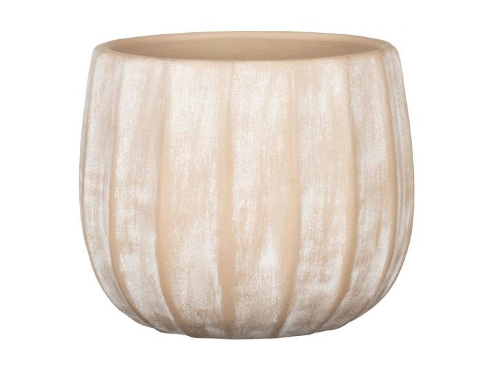 Blumentopf SCHEURICH Runa , beige (crème), H:16cm Ø:20,5cm, Pflanzgefässe, Blumentopf