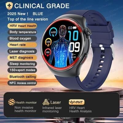 Inspired Finds CENRR 2025 Smart Health Watch With Blood Pressure Heart Rate Sleep Monitor And Bluetooth Call blue