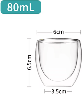 Inspire Picks Transparent Heat Resistant Glass Tumbler Creative Coffee Whiskey And Cocktail Mug style A 80ml