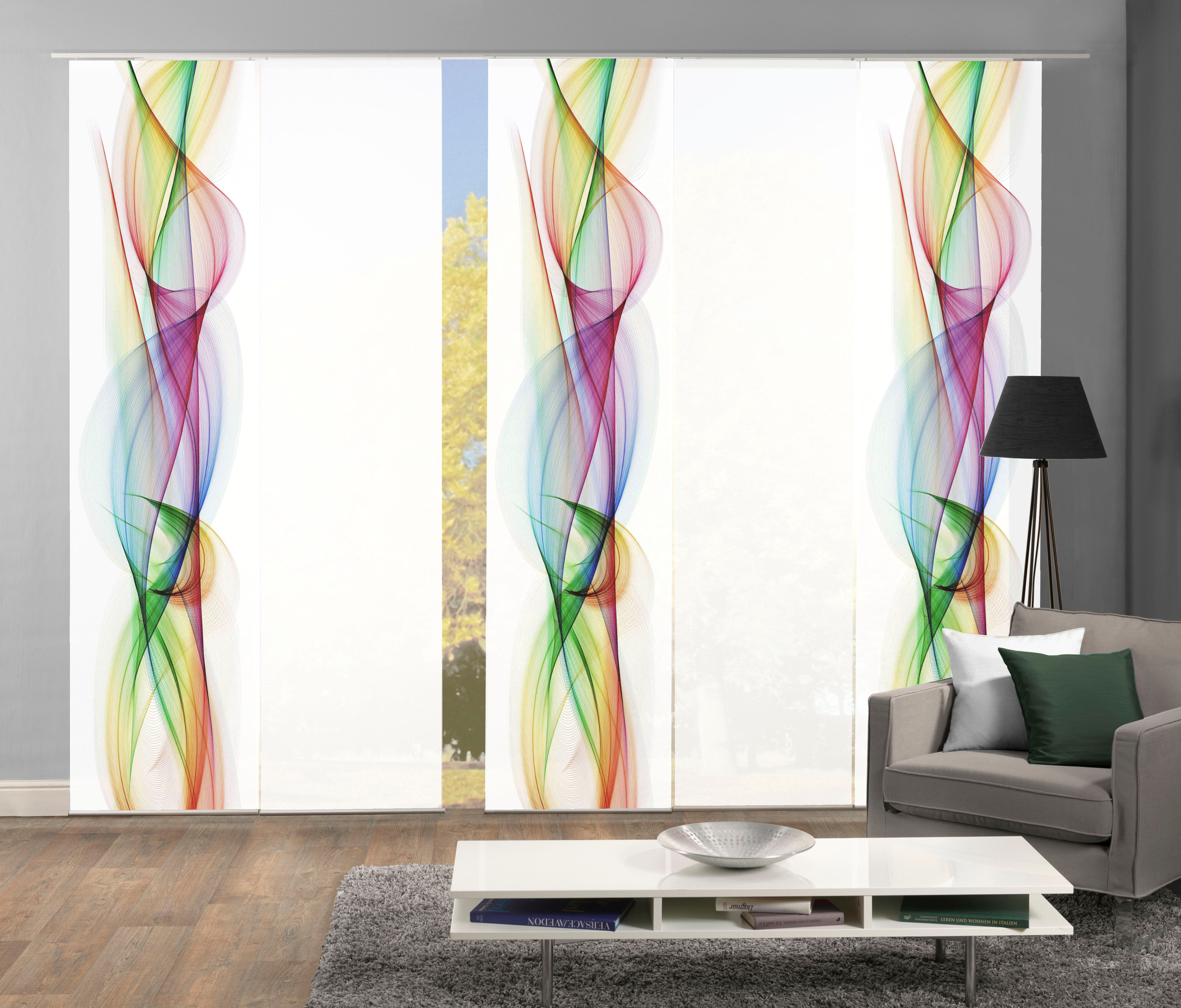 Schiebegardine HOME WOHNIDEEN "BOLGE", bunt, B:60cm H:245cm, Polyester, Gardinen, Schiebegardine, DIGITALDRUCK