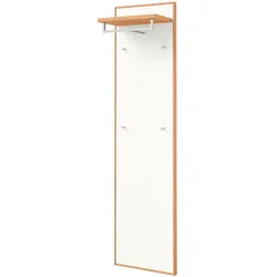 Voss Möbel Garderobenpaneel V100 Lack Weiß, Braun Weiß / Eiche