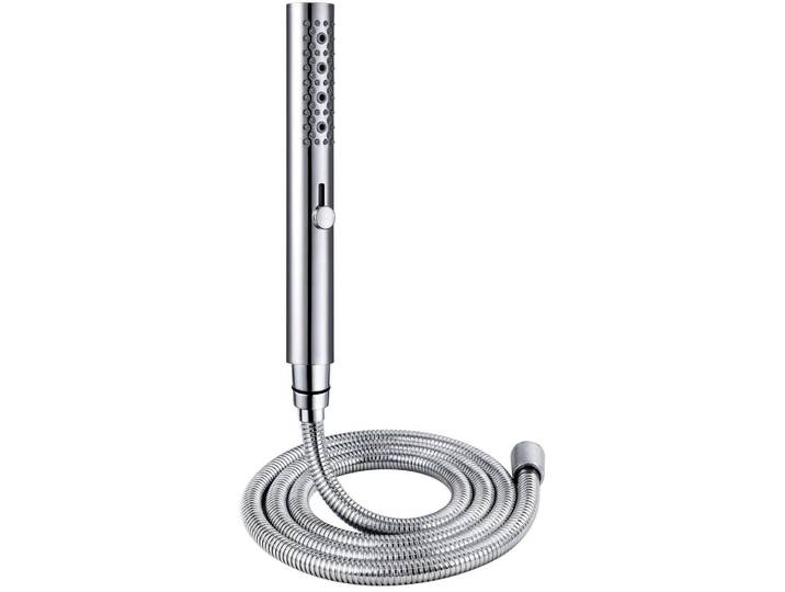 Handbrause Ganzmetall 3 Funktionen Wassersparend Chrom mit Duschschlauch