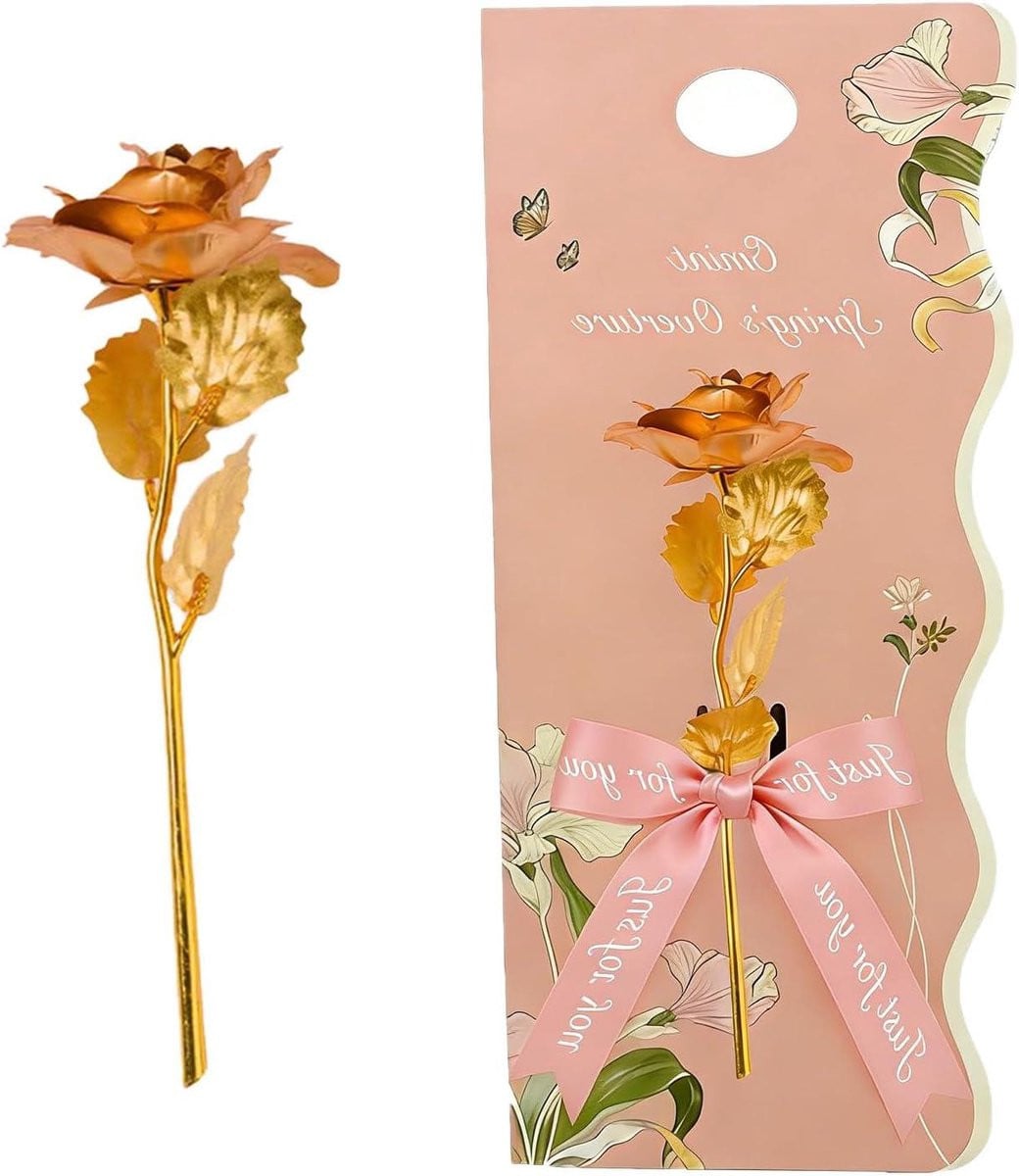 Galaxy Roos Kunstbloem Goud - 23 cm