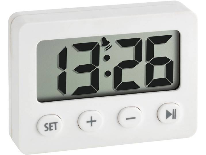 TFA Dostmann 60.2014.02 Wekker Quartz Wit Alarmtijden: 1