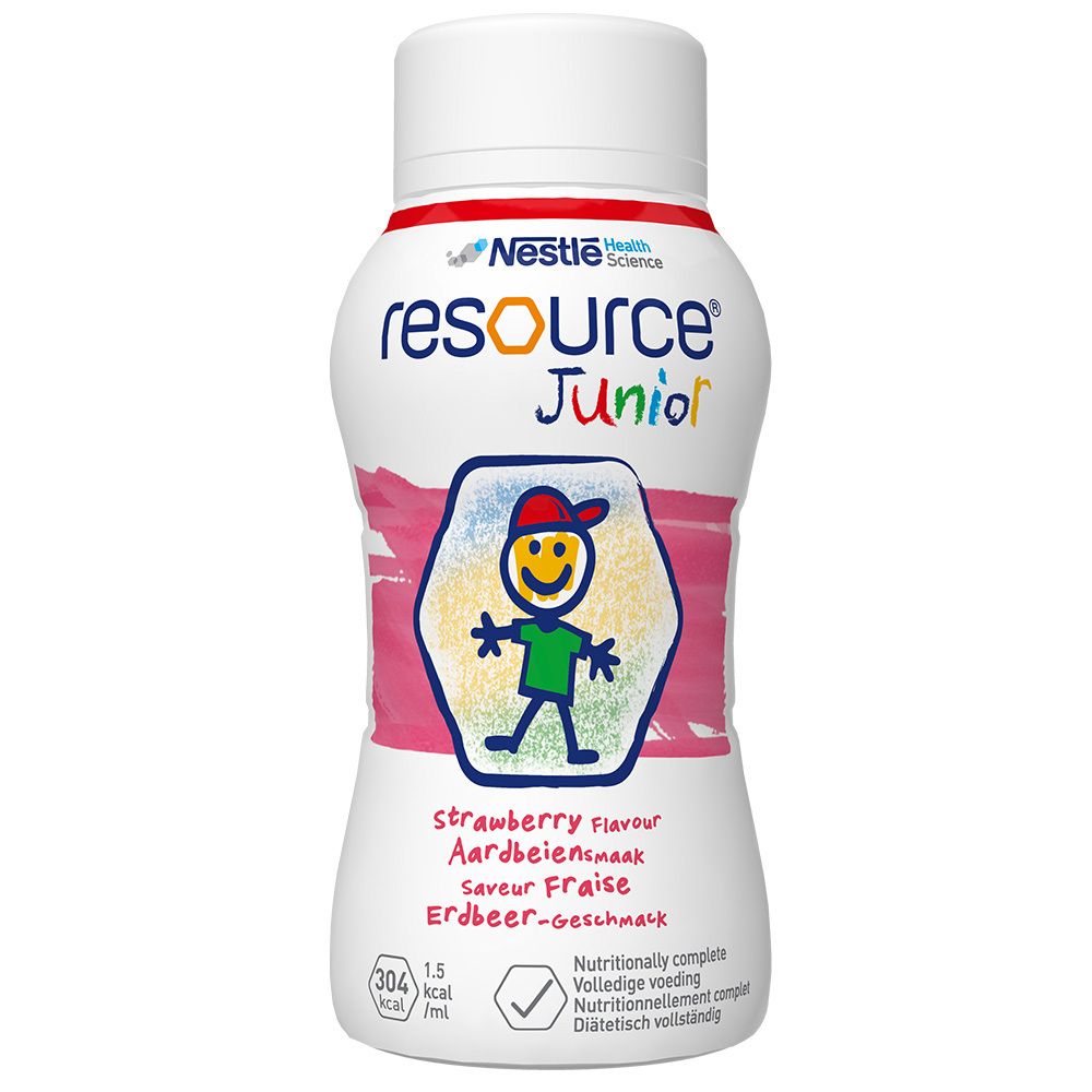 Resource Junior Erdbeer-Geschmack flüssig 6x4x200 ml Flüssigkeit