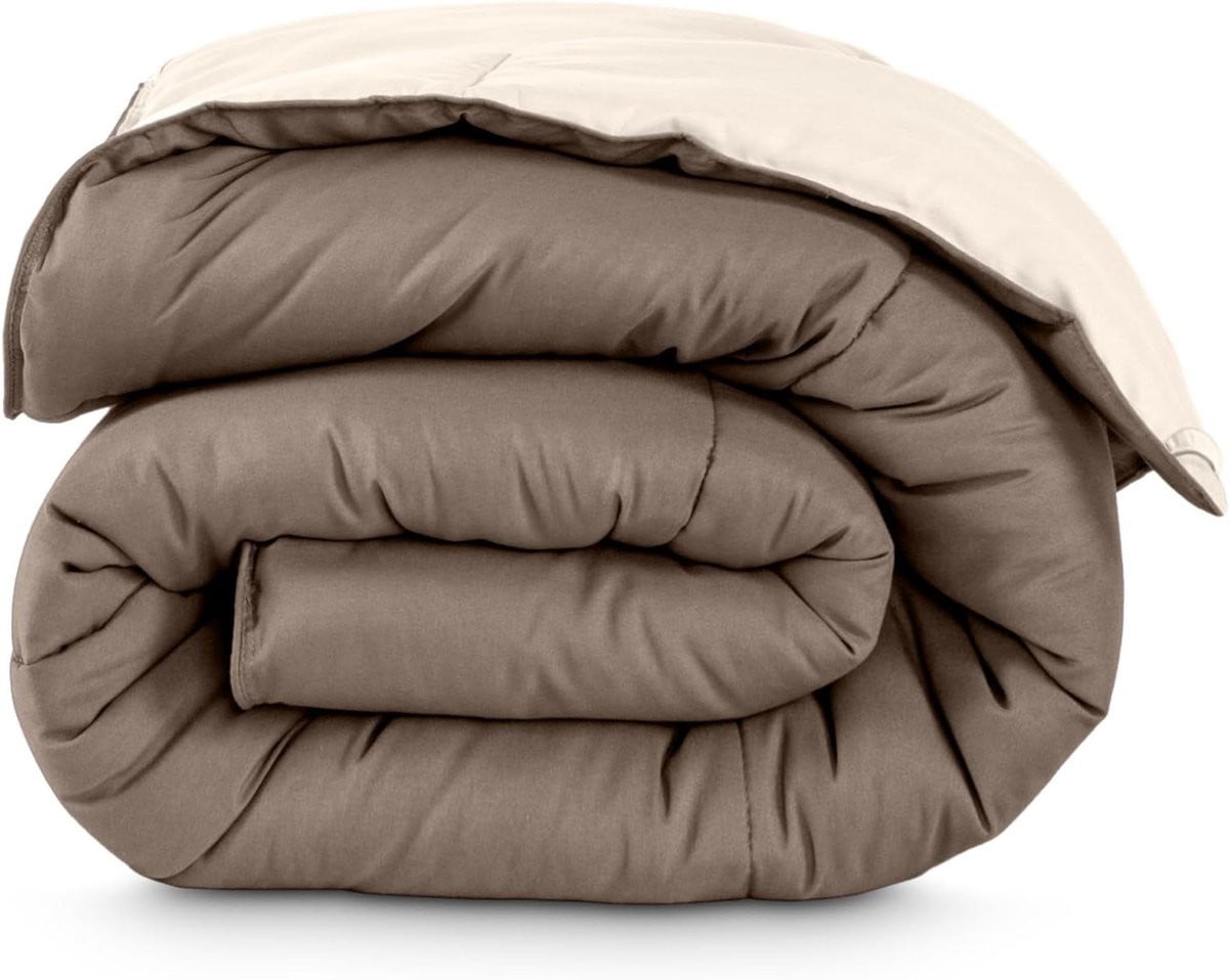 Ultra-Zachte Trooster Dekbed - Hypoallergeen Dons Alternatief - Microfibre - Twin/Twin XL - Taupe/Zand