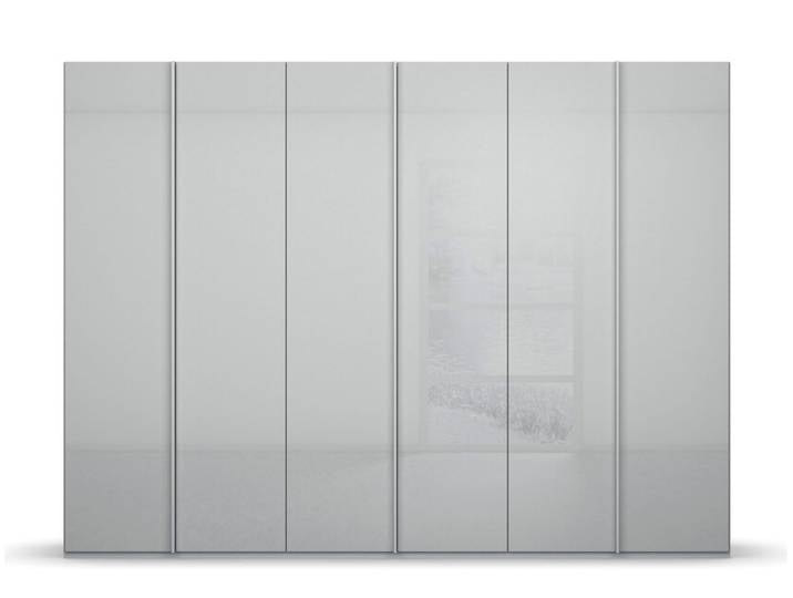 Kleiderschrank SKAT Seidengrau/ Glas Seidengrau