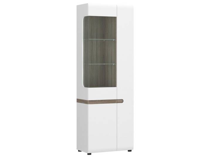 Vitrine Linate B: 63,9 cm Alpinweiss/Trüffel Eiche Dekor