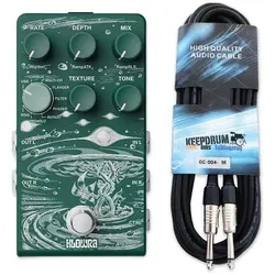Klowra Effektgerät Sprout Modulation Pedal mit Kabel (Bass, Gitarre), Effektpedal, Grün