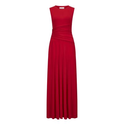 Abendkleid NICOWA "Nicowa Abendkleid MELIWIA", Damen, Gr. 38, rot, Kleider Abendkleid, mit seitlichem Plissee-Einsatz