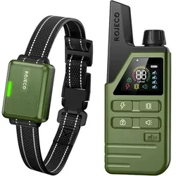 Rojeco Trainingshalsband DOG800 (grün) (Hund), Halsband + Leine