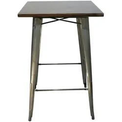 FH Furniture Stehtisch Alex Transparent 70x70 Kaffeebraun