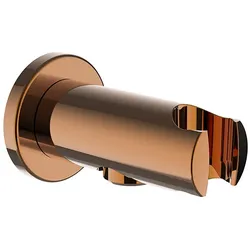 LAUFEN Twin Anschlussbogen, mit Brausehalter, Ausladung 42mm, mit Rückflussverhinderer, runde Rosette, HF504778465000, Farbe: Rose Gold