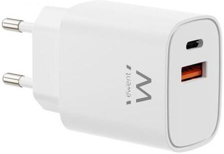 Ewent Carregador GaN USB+USB-C  EW1326 - Branco