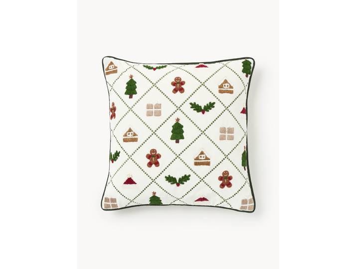 Housse de coussin brodée Elisa