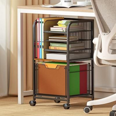 No "Rolling File Cart Cabinet - 11.81""D x 14.58""W x 27.5""H"