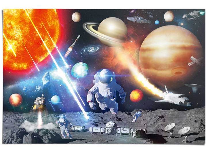 Poster REINDERS Raumfahrt , bunt (farbe bild(er): bunt), B:91,5cm H:61cm T:0,1cm, Papier, Bilder, Poster