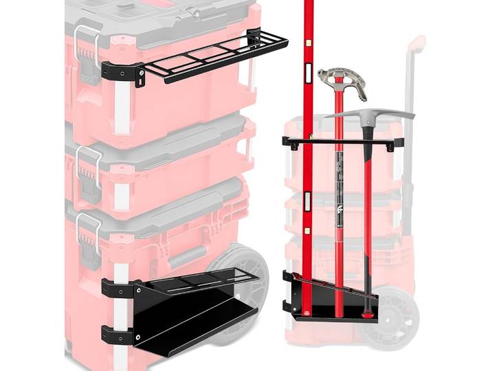Support de montage horizontal pour organisateur d'outils compatible avec les boîtes à outils Milwaukee Packout et leurs accessoires