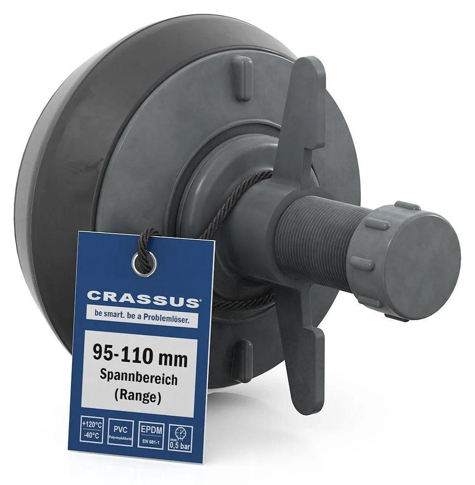 Crassus snelkoppelsluitstuk CSV 100, PVC (95-110 mm), lengte: 100 mm
