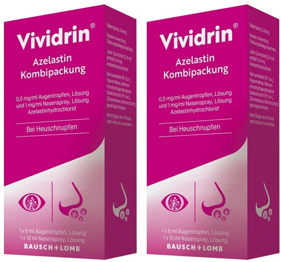 Vividrin Azelastin Kombipackung bei Heuschnupfen & Allergien