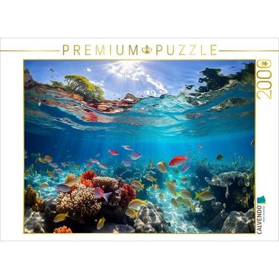 CALVENDO Puzzle Bunte tropische Fische und Korallen | 2000 Teile Lege-Größe 90x67cm Foto-Puzzle für glückliche Stunden