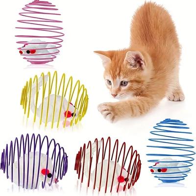 Pet Hub Cat Toy Balls: Interactive Kitten Springs & Rolling Toys Delivery Details Color: Random Color 1pc Random Color