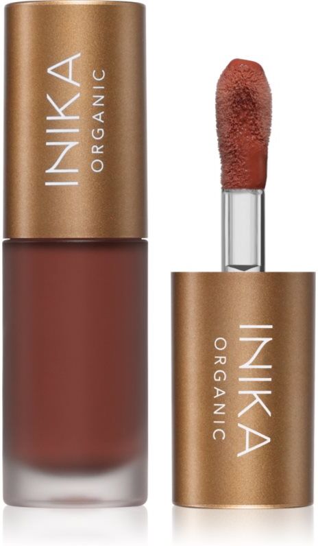 INIKA Organic Lip Oil Collagen + Squalane tinted lip oil with collagen shade Cinnamon 5 ml