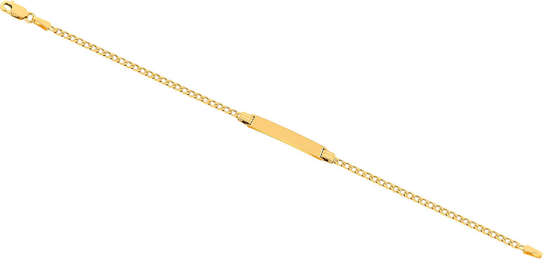Lykken Basic lasten laattarannekoru keltakulta 16 cm