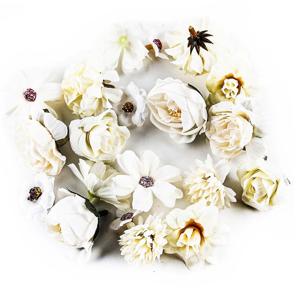 Solidchoice - Set van 20 kunstbloemen voor creatieve projecten