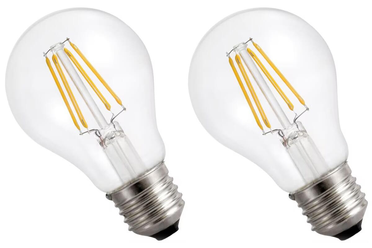 Spectrum LED Peerlamp A60 E27 Helder - 3.8W 806lm 4000K - Neutraalwit - Vervangt 60W - 2 stuks