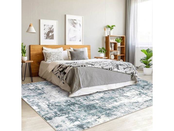 tapis de salon chambre 160x230cm Bleu