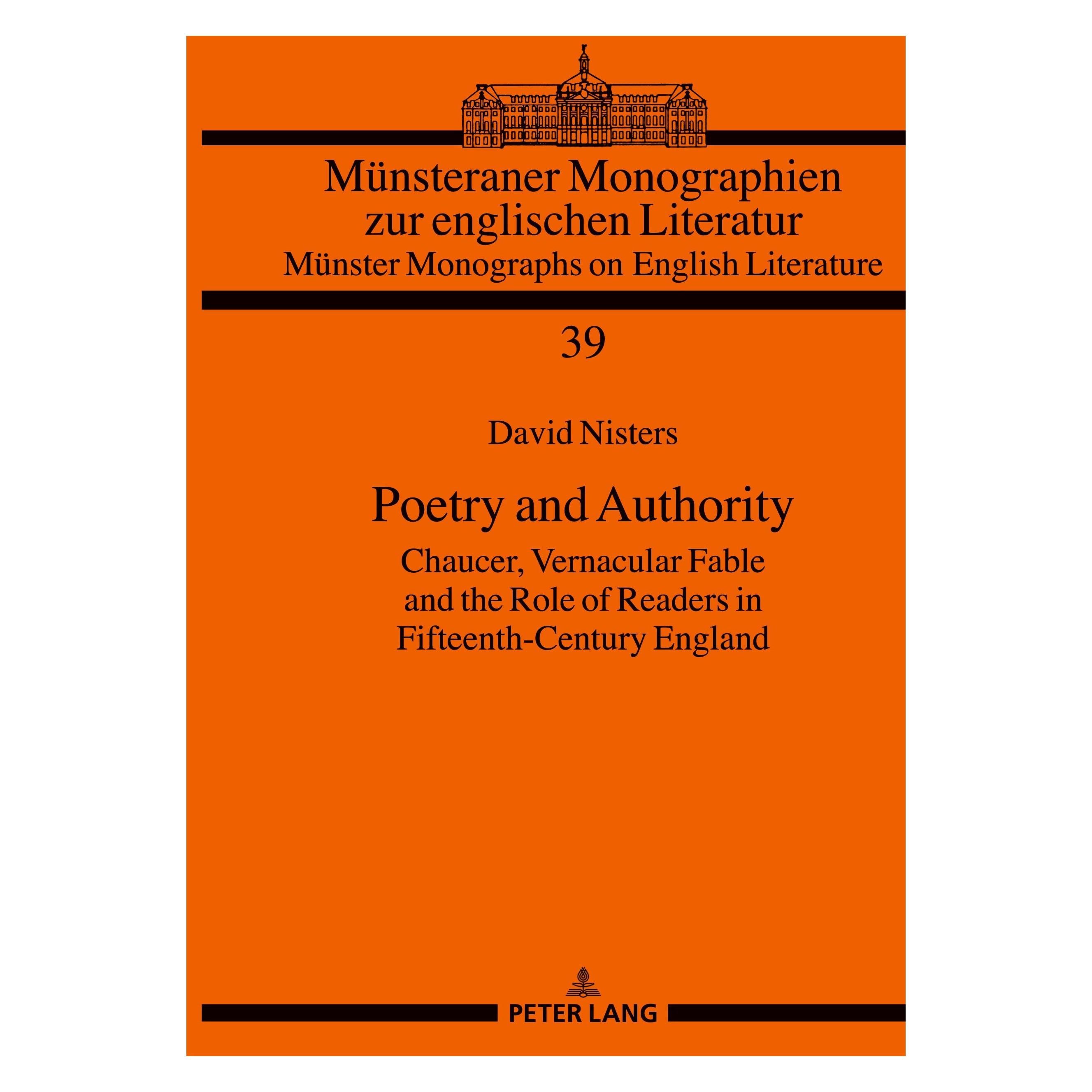 Peter Lang Poetry and Authority (Englisch, Hardcover, David Nisters) (33503385)