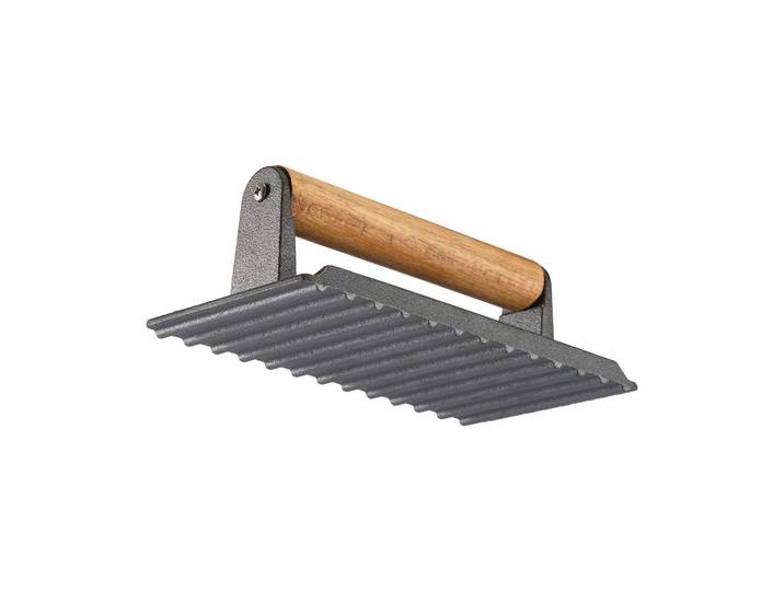 Dorre Presse-grill/Poids de cuisson Griffin Fonte, manche en bois, 20×10 cm