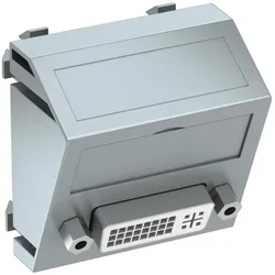 OBO 6104748 Multimediaträger DVI Buchse mit Schraubanschluss 45x45mm Polycarbonat alu lackiert MTS-DVI S AL1