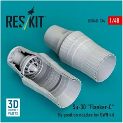 ResKit Su-30 Flanker-C fly position nozzles for GWH kit (3D Printed)