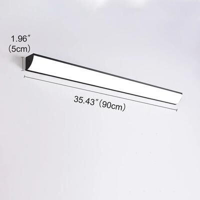 Inspire Curations Minimalist Long Strip Outdoor Wall Light With Motion Sensor Waterproof LED Garden Sconce black90cm No Sensor Remote Dim