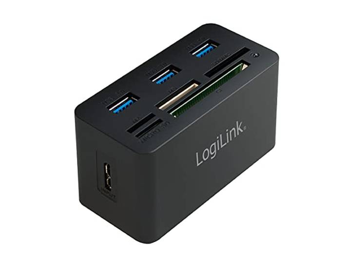 Logilink Usb 3.0 Lecteur De Cartes Cr0042\, 3x Usb-a