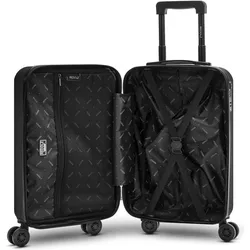 Redolz Essentials 09 CABIN 4 Rollen Kabinentrolley 55 cm, Koffer, Schwarz