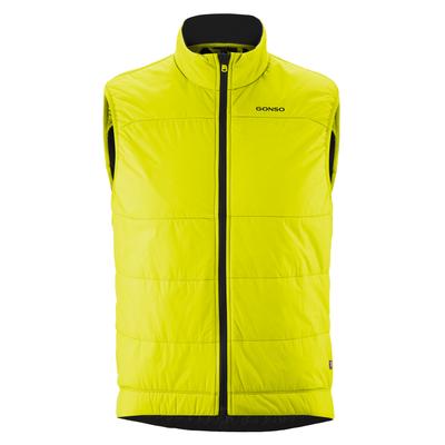 Funktionsweste GONSO "Trail Vest Primaloft M", Herren, Gr. XL, gelb, 100% Polyamid, Westen Funktionsweste, wattierte atmungsaktive Damen Weste, hohe Wärmeisolation, Semi Fit