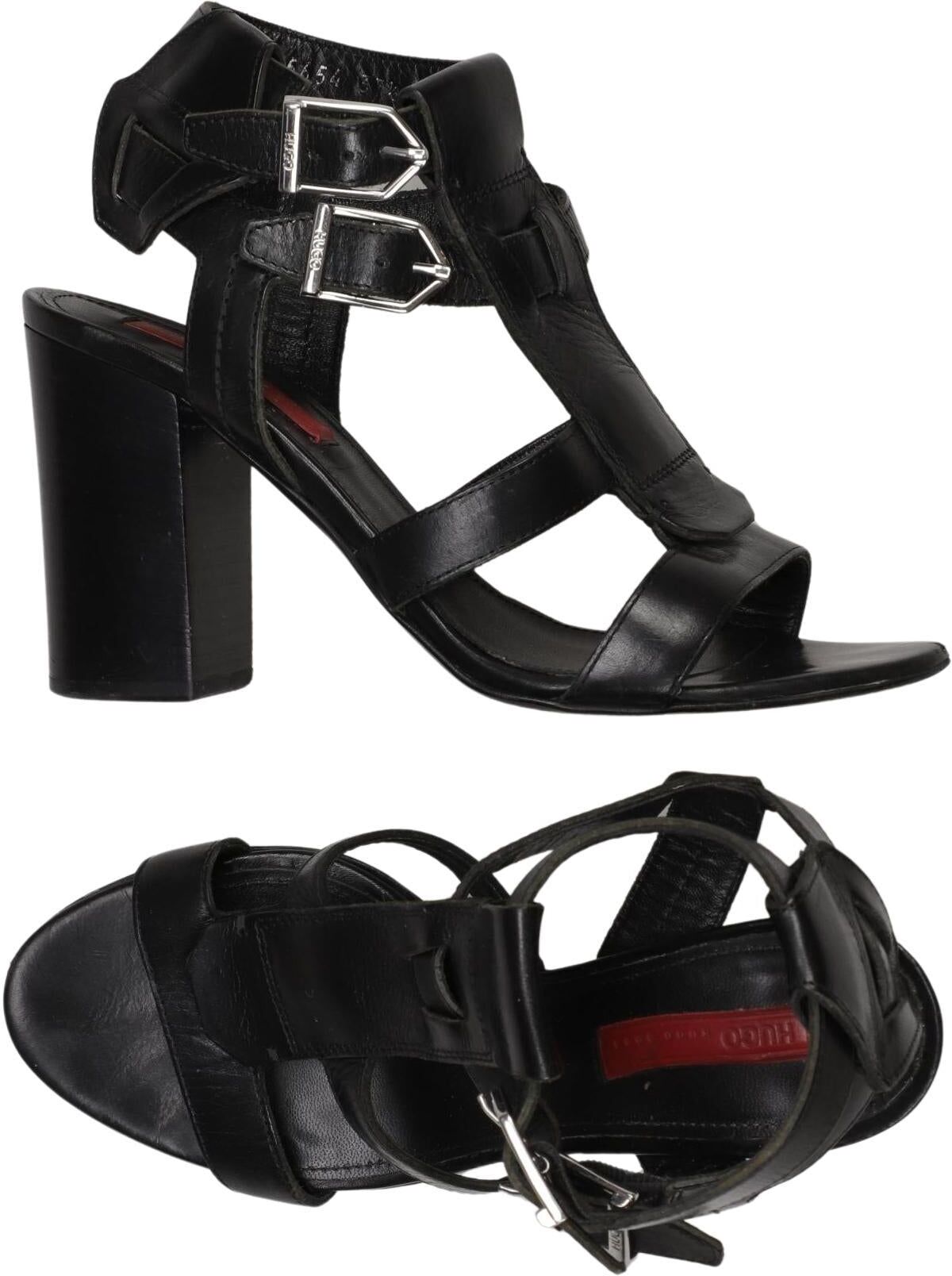 Hugo by Hugo Boss Damen Sandalen, Schwarz, Gr. EU 37.5, kein / Etikett - Second Hand