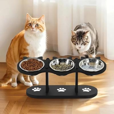 Uplift Treasures Elevated Cat Ear Feeding Station Elevated Cat Ear Feeding Station