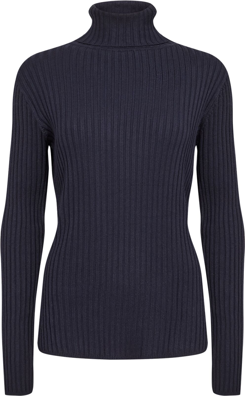 Rollkragenpullover SOYACONCEPT "SC-DOLLIE 483", Damen, Gr. L, schwarz (navy), Strick, Obermaterial: 75% Viskose, 25% Nylon, unifarben, normal, Strickbündchen, Pullover Rollkragenpullover, Viskosemischung, Rippstrick, Rollkragen