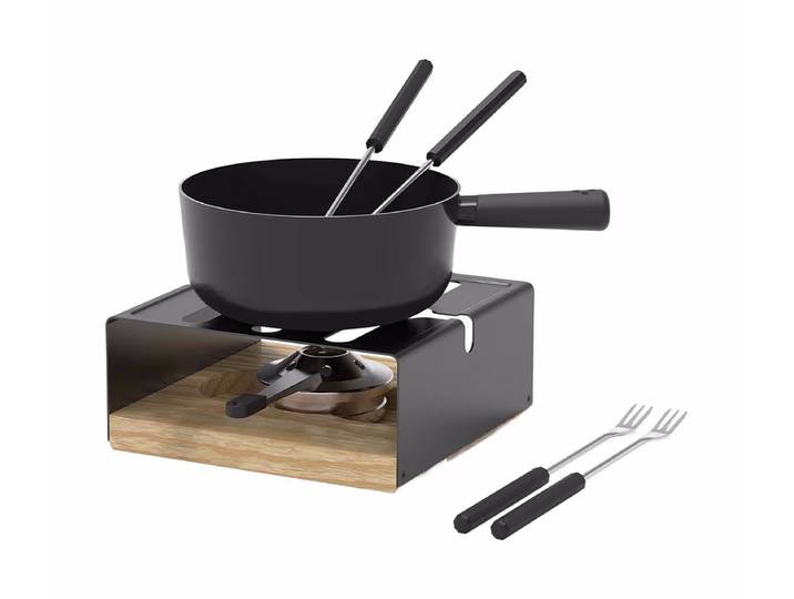 Stöckli Raclette&Fondue SET MultiFun Raclettegerät – Raclette Ofen/Raclette Grill – schwarz