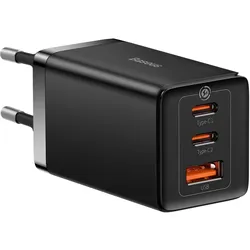 Baseus GaN5 Pro (65 W, 3 Ports), USB Ladegerät, Schwarz