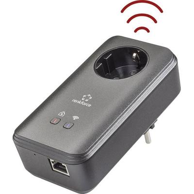 Renkforce PL600D WiFi Powerline WLAN Einzel Adapter RF-3385556 500MBit/s