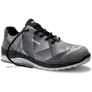 ELTEN Sicherheitsschuhe Landon grey Low, ESD, S1, Halbschuhe, Stahlkappe, Mikrofaser & Textilmaterial, Gr. 48