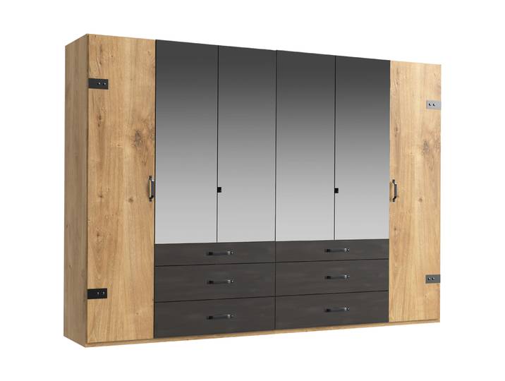 Kleiderschrank Demian Eiche Dekor Holzwerkstoff B 300 cm