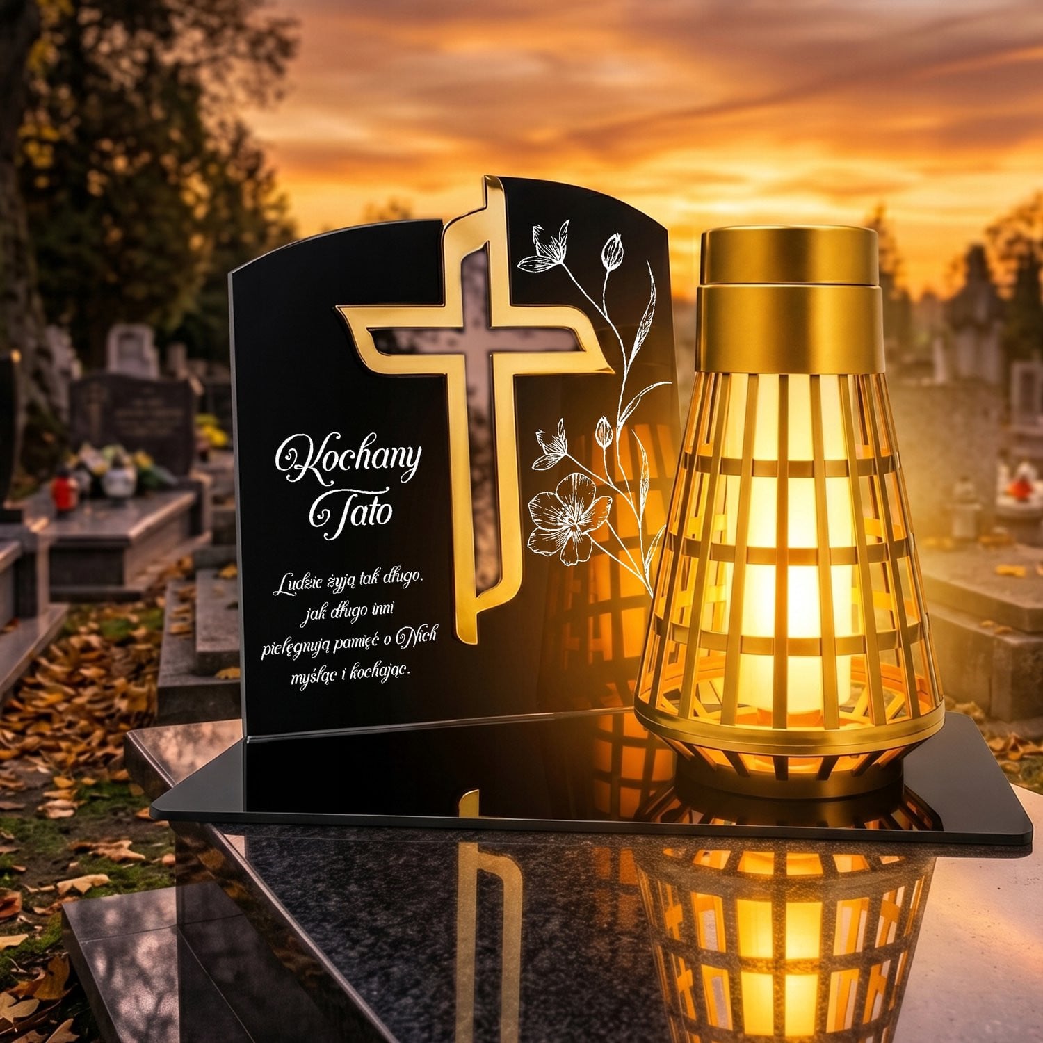 Decortrend Zonne Znicz LED met Vlam Effect voor op het Graf